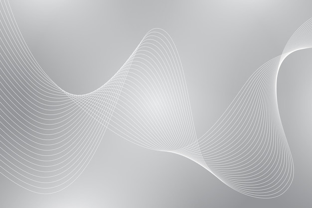 曲線の波線と抽象的な背景デザインのベクトル図線からの波