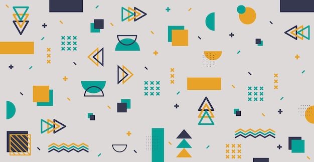 Abstract background with different geometric shapes - illustration