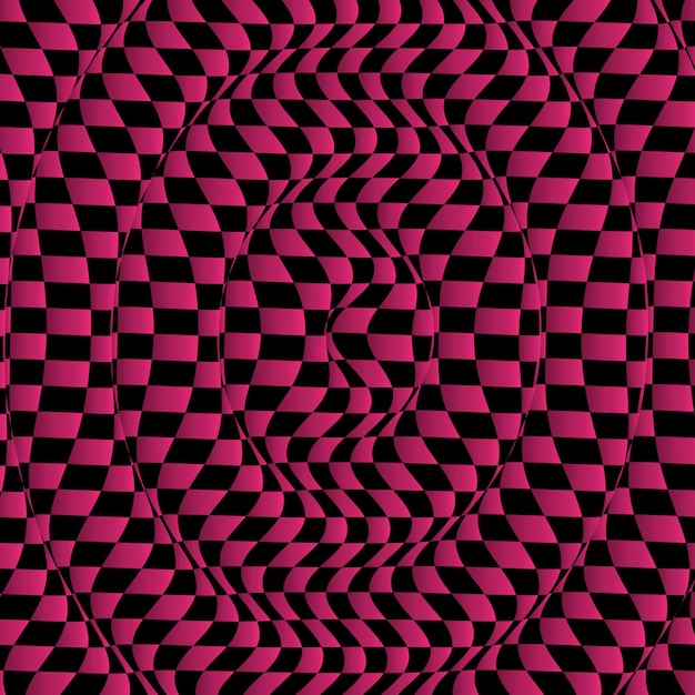 Vector abstract background with a distorted checkered pattern