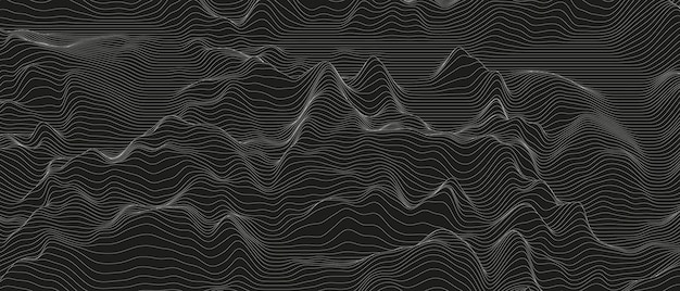 Abstract background with distorted line shapes