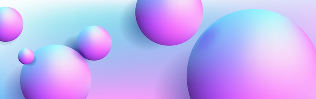 Abstract background with dreamy glossy sphere floating in the air