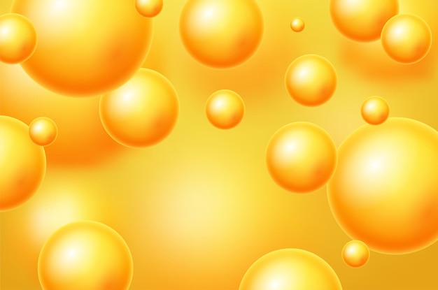 Abstract background with dynamic 3d spheres