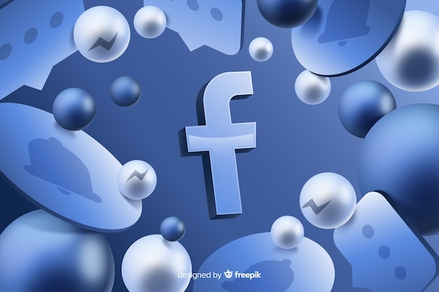 Abstract background with facebook logo