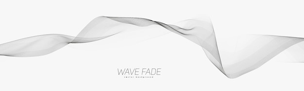 Vector abstract background with faded line waves warped waveform