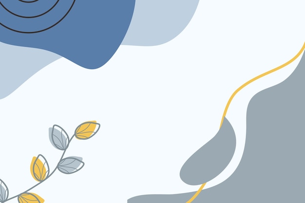 꽃과 잎을 가진 추상적인 배경 - 소셜 네트워크 및 게시물 터 일루스트라에 대한 템플릿