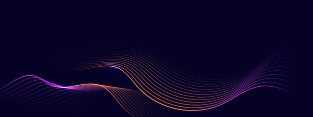 Vector abstract background with flowing lines dynamic waves