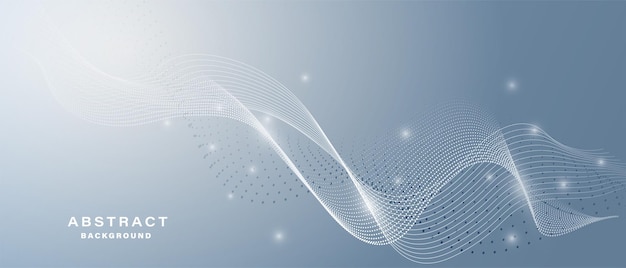 abstract background with flowing particles