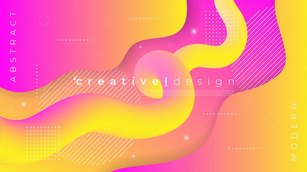 Vector abstract background with fluid liquid and wave paper cut element