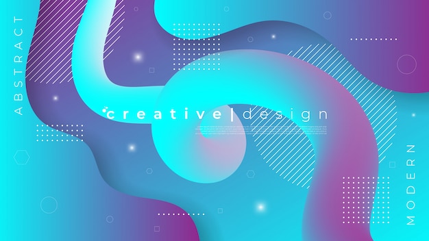 Vector abstract background with fluid liquid and wave paper cut element