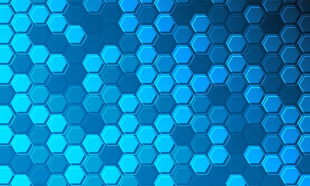 Abstract background with geometric shapes and hexagon pattern vector illustration for medicine technology blue vector design