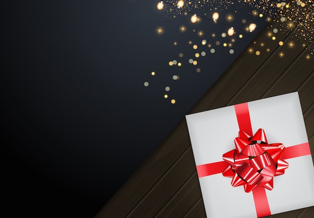 abstract background with gift box.