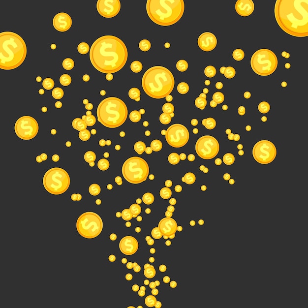 Vector abstract background with gold coins