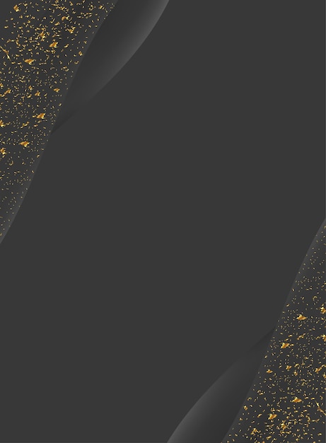 Vector abstract background with golden glitter and wave