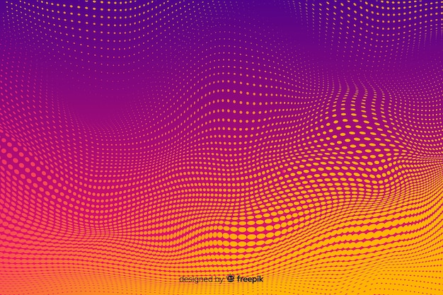 Abstract background with gradient halftone effect