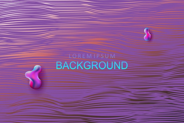 Vector abstract background with a gradient thin wavy hair with a purple hue