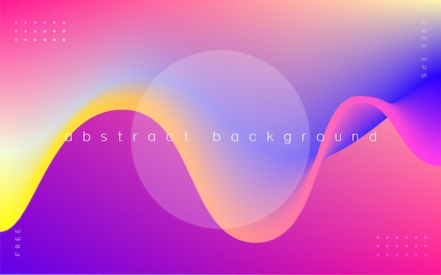 Abstract background with gradient waves Free Vector