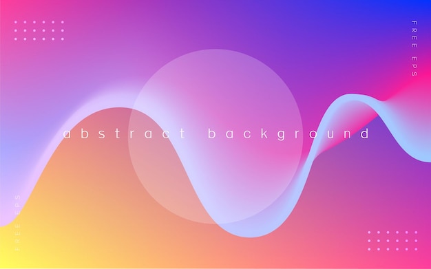 Abstract background with gradient waves free vector