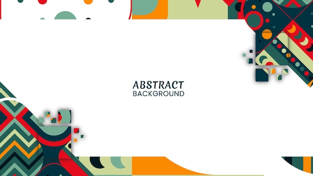 Vector abstract background with grometric multicolor pattern shapes and ornaments