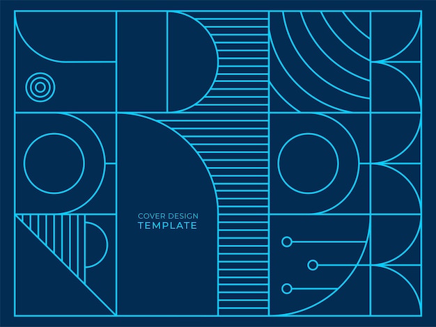 Sfondo astratto con trame geometriche dell'onda del punto della linea quadrata del semicerchio, stile di memphis