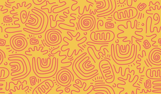 手描きのパターンデザインの抽象的な背景