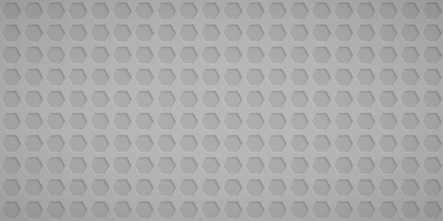 Abstract background with hexagon holes in gray colors