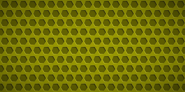 Abstract background with hexagon holes in yellow colors