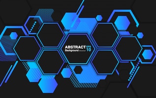 Abstract background with hexagons. futuristic background concept.