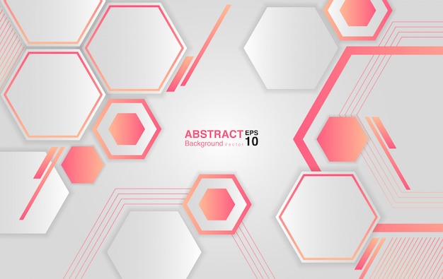 Vector abstract background with hexagons. futuristic background concept.