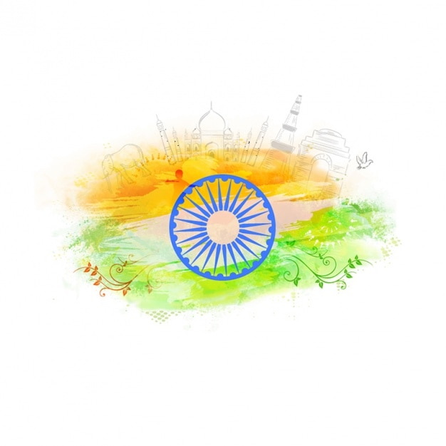 Vector abstract background with for indian republic day