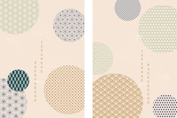 Vector abstract background with japanese style