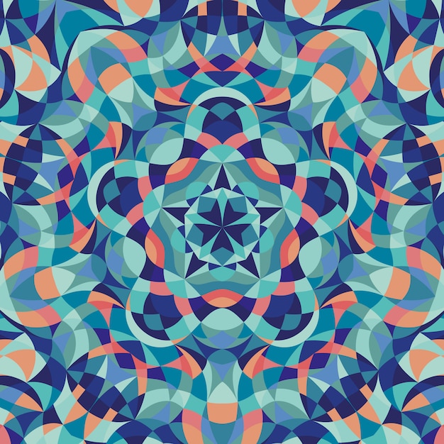 Abstract background with kaleidoscope geometric colorful pattern