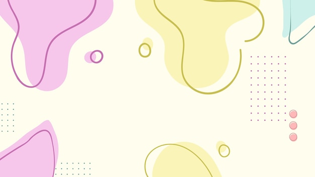 Abstract background with liquid shapes in pastel colors vector illustration