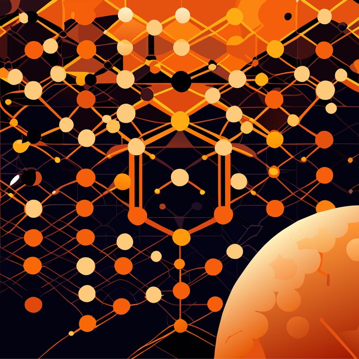 Vector abstract background with low poly design with connecting dots