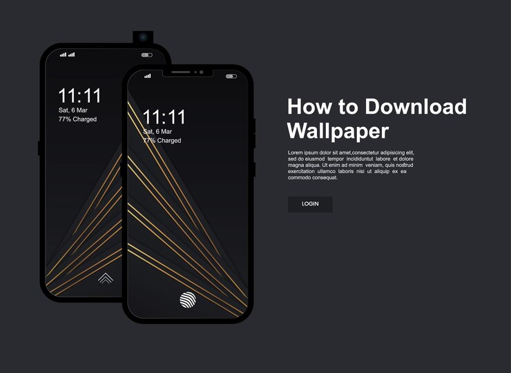 Vector abstract background with mobile phone screen