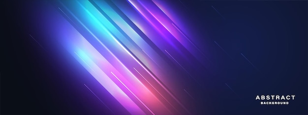 Abstract background with motion neon light effect