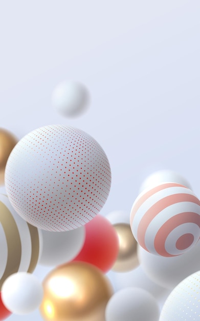 Abstract background with multicolored 3d spheres