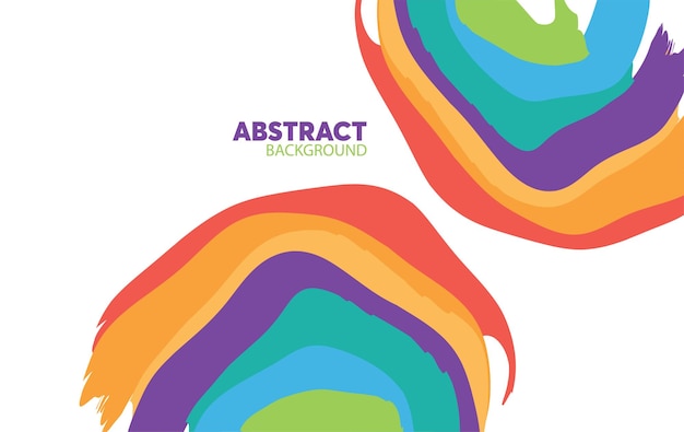 Abstract background with multicolored brush strokes vector illustration