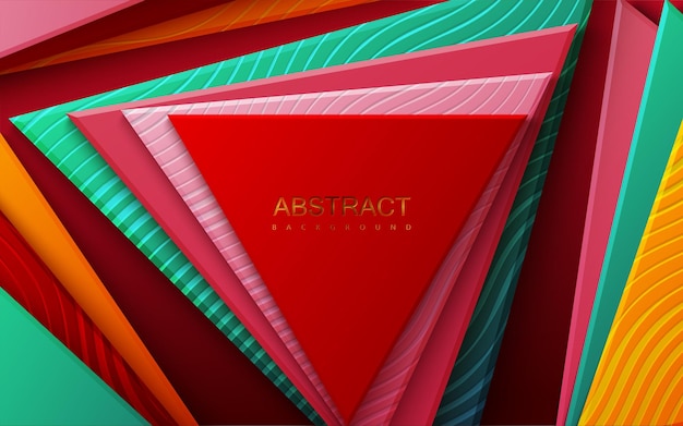 Abstract background with multicolored triangles