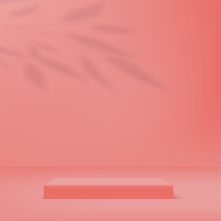 Vector abstract background with orange pastel color podium for presentation. vector