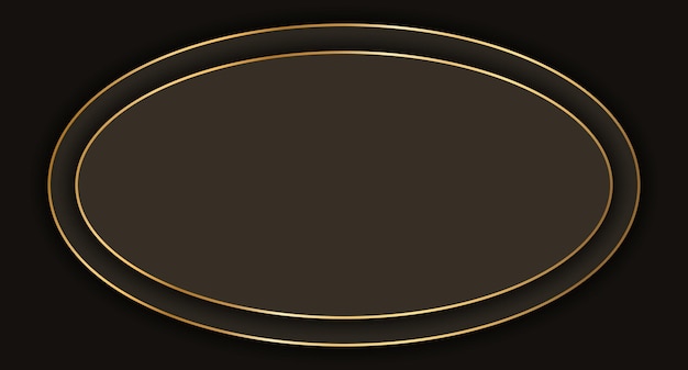 Vector abstract background with oval gold frame backdrop template for premium banners business and posters billboards flyers signs and web sites vector illustration for design