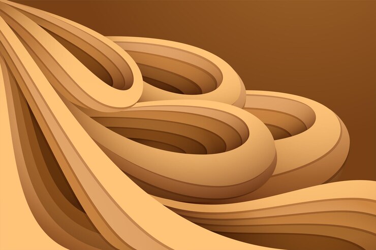 Vector abstract background with paper cut shape