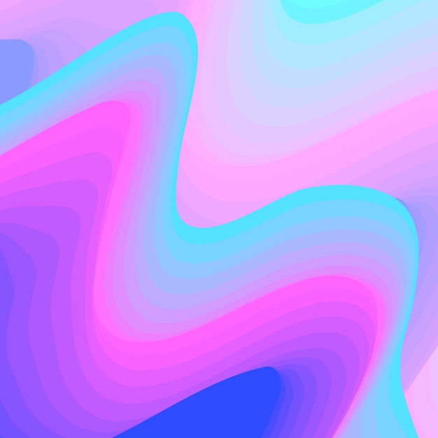 Абстрактный фон с фиолетовыми и синими линиями и волнами.