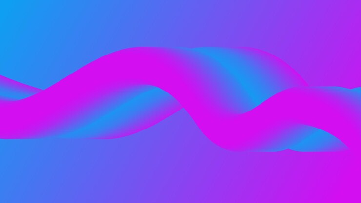 Vector abstract background with purple and blue wave on gradient color