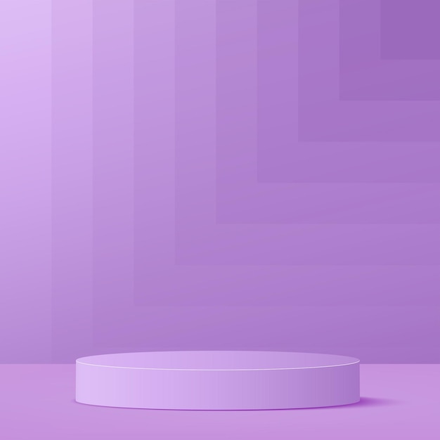 Vector abstract background with purple color podium for presentation vector illustration