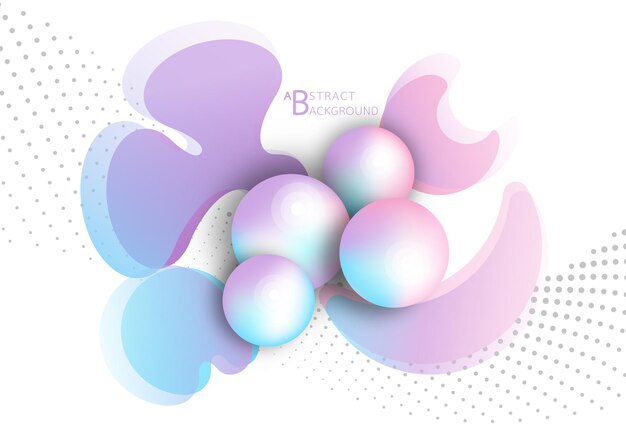 Abstract background with the rainbow ball flat shape Vector illustration