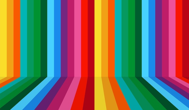 Vector abstract background with rainbow line