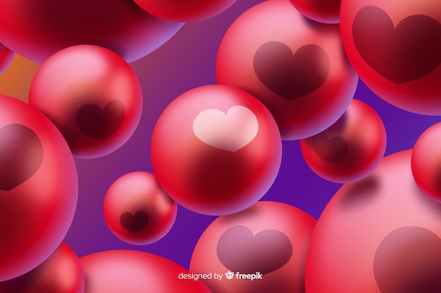 Abstract background with red bubbles