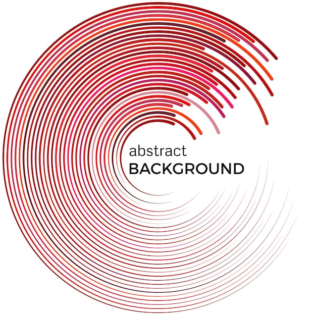 Абстрактный фон с красными линиями. красные круги с местом для текста на белом фоне.