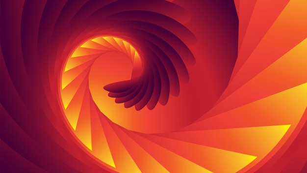 Abstract background with red, orange and yellow gradient spiral