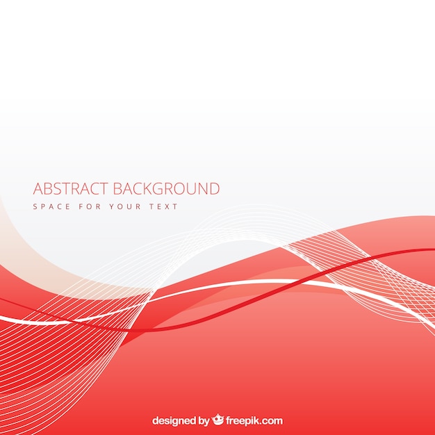 Abstract background with red wave